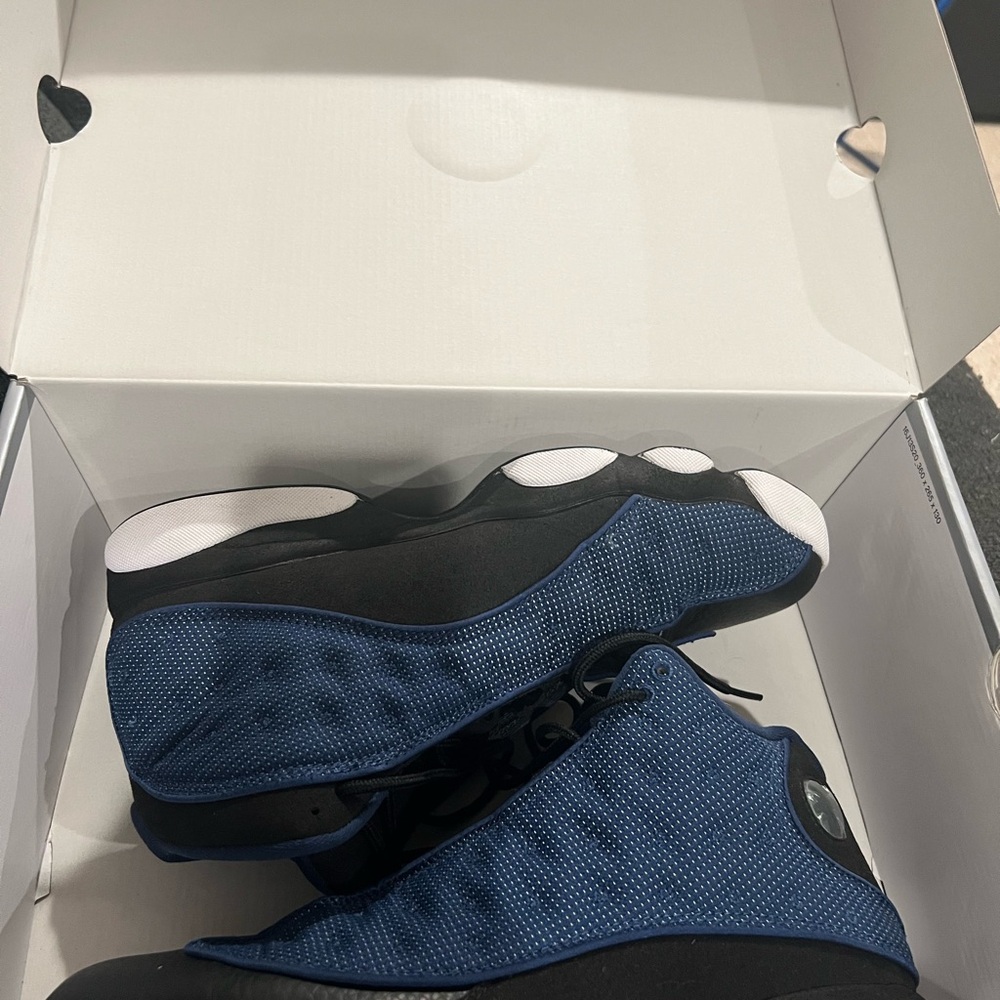 Jordan Black and Blue Athletic Shoes